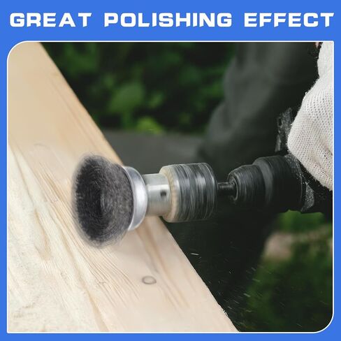 40 قطعة من فرشاة سلكية من بوكون للحفر الكاشطة 2 بوصة فرشاة عجلة سلكية للحفر 1/4 بوصة ساق سداسية، 0.010 بوصة سلك من الفولاذ الكربوني الخشن فرشاة مثقاب لتنظيف إزالة الصدأ in Kuwait