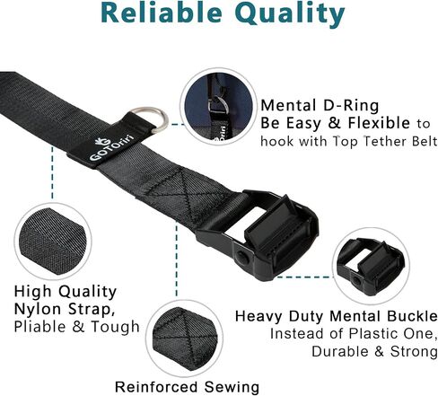 Car Seat Travel Belt & Cover Set Easy Carry&Reliable- Adjustable Car Seat Travel Strap adapted to All Size Luggage&Suitcase to Airport，Toddler car seat Stroller (Black) in Kuwait