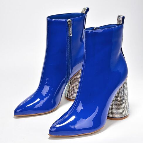 Biba Patent Rhinestone High Block Ankle Boots (Biba) in Saudi Arabia