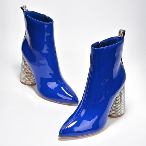 Biba Patent Rhinestone High Block Ankle Boots (Biba) in Saudi Arabia
