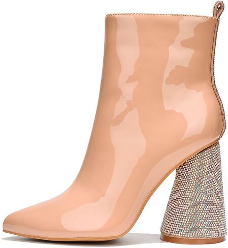 Biba Patent Rhinestone High Block Ankle Boots (Biba) in Saudi Arabia