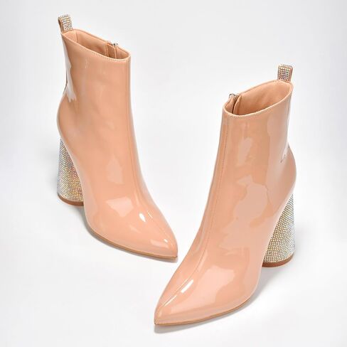 Biba Patent Rhinestone High Block Ankle Boots (Biba) in Saudi Arabia