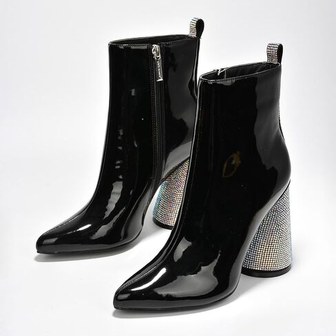 Biba Patent Rhinestone High Block Ankle Boots (Biba) in Saudi Arabia