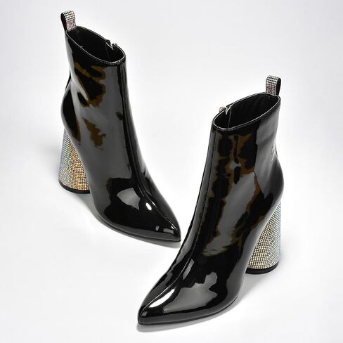 Biba Patent Rhinestone High Block Ankle Boots (Biba) in Saudi Arabia