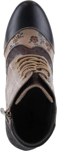 حذاء Spring Step L'Artiste Hiadelvice النسائي بالزهور - تفاصيل رائعة، حذاء طويل للكاحل ملفت للنظر أسود متعدد الاتحاد الأوروبي 39 / الولايات المتحدة 8.5 in Kuwait