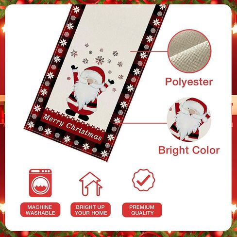 Christmas Table Runner, Red Truck Merry Christmas Table Runner 13 x 72 Inch Table Decoration for Indoor Outdoor Home Party Decor in Saudi Arabia