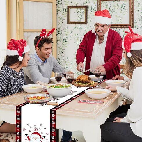 Christmas Table Runner, Red Truck Merry Christmas Table Runner 13 x 72 Inch Table Decoration for Indoor Outdoor Home Party Decor in Saudi Arabia
