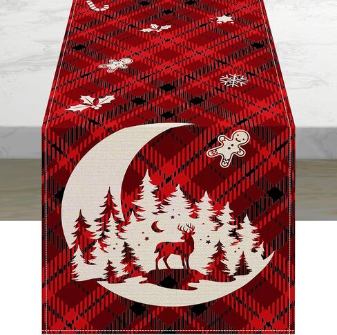 Christmas Table Runner, Red Truck Merry Christmas Table Runner 13 x 72 Inch Table Decoration for Indoor Outdoor Home Party Decor in Saudi Arabia