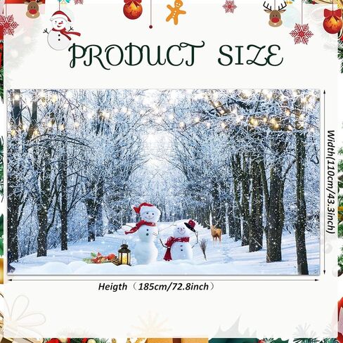 الشتاء ثلج التصوير خلفية الغابات الثلوج التصوير خلفية عيد الميلاد ندفة الثلج خلفية الديكور لفصل الشتاء عيد ميلاد الطفل دش الوليد لوازم الحفلات الديكور، 73 × 43 بوصة in Kuwait