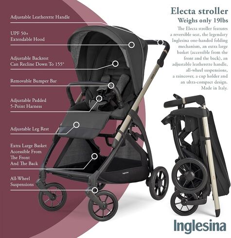 Inglesina Electa Car Seat Adapter for Infant Stroller – Compatible with Nuna, Maxi-COSI, Cybex and Clek Car Seats – Easy-Install Adapter – Secure and Convenient for Your Baby’s Stroller Travel System in Saudi Arabia