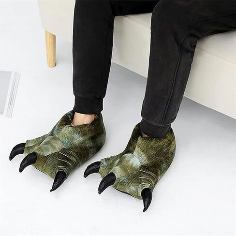 Unisex Adult Monster Paw Slippers Cute Warm Animal Claw Costume House Shoes Plush Indoor Winter Closed Back Shoes in Kuwait