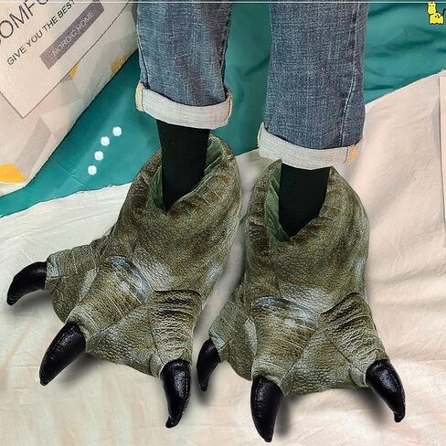 Unisex Adult Monster Paw Slippers Cute Warm Animal Claw Costume House Shoes Plush Indoor Winter Closed Back Shoes in Kuwait
