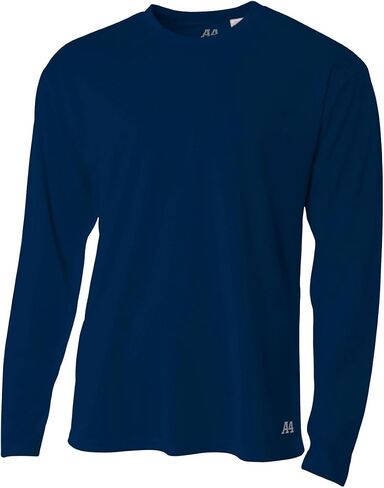 A4 Men's Long Sleeve Birds-Eye Mesh Crew in Saudi Arabia