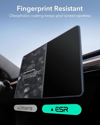 واقي شاشة من الزجاج المقوى ESR لسيارة Tesla Model 3 Highland (2024)، طبقة زجاجية غير لامعة مع مجموعة محاذاة، مقاوم للخدش والصدمات، خالٍ من الفقاعات ومقاوم لبصمات الأصابع in Saudi Arabia