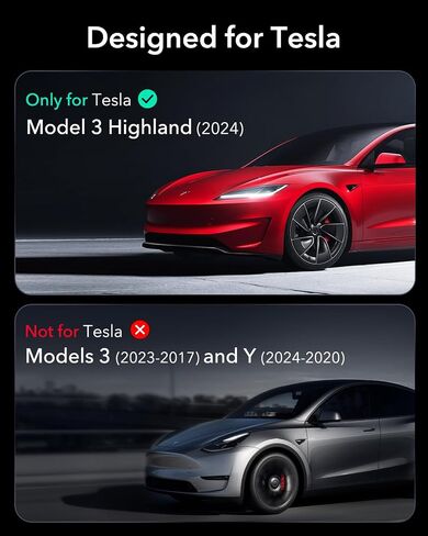 واقي شاشة من الزجاج المقوى ESR لسيارة Tesla Model 3 Highland (2024)، طبقة زجاجية غير لامعة مع مجموعة محاذاة، مقاوم للخدش والصدمات، خالٍ من الفقاعات ومقاوم لبصمات الأصابع in Saudi Arabia