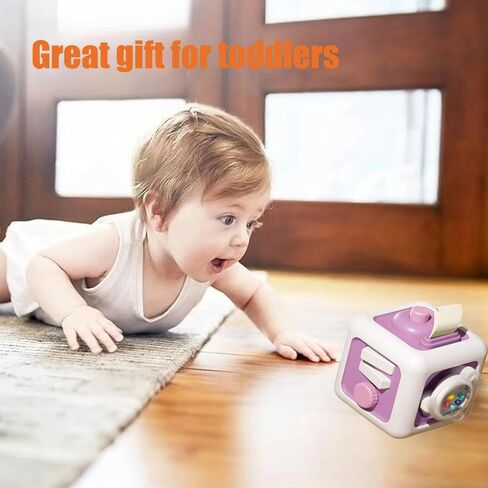 Montessori Toys for 1+ Year Old Boys Girls, 12-18 Months Baby Car Seat Airplane Travel Busy Cube Toys for Fine Motor Skill Learning, First Birthday Gift for 1 Year Old (Green) in Saudi Arabia