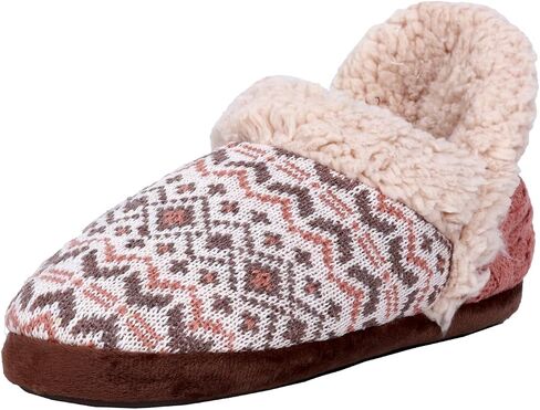 Women’s Slippers House Shoes Cozy Slipper with Warm Faux Fur Collar Winter Warm Knit Slip-on Slippers Indoor Bedroom for Womens in Saudi Arabia