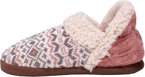 Women’s Slippers House Shoes Cozy Slipper with Warm Faux Fur Collar Winter Warm Knit Slip-on Slippers Indoor Bedroom for Womens in Saudi Arabia