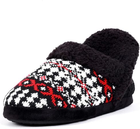 Women’s Slippers House Shoes Cozy Slipper with Warm Faux Fur Collar Winter Warm Knit Slip-on Slippers Indoor Bedroom for Womens in Saudi Arabia