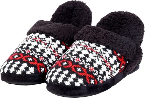 Women’s Slippers House Shoes Cozy Slipper with Warm Faux Fur Collar Winter Warm Knit Slip-on Slippers Indoor Bedroom for Womens in Saudi Arabia