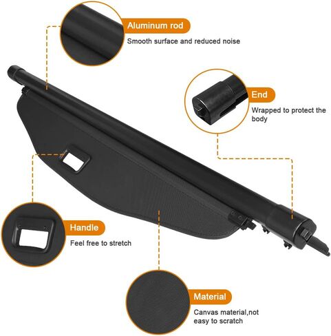 غطاء شيفروليه إكوينوكس جي إم سي تيرين كارجو 2024 2023 2022 2021 2020 2019 2018 متوافق مع ملحقات تشيفي إكوينوكس غطاء صندوق السيارة القابل للسحب، غطاء حماية الأمتعة والأمتعة in Kuwait