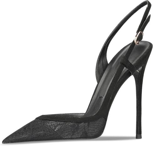 hysn&hoov Wedding High Heels Women Pumps Stiletto Slingback Elegant Sandals Heeled D'Orsay Buckle Closure Bridal Shoes in Saudi Arabia