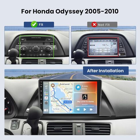 Android Car Stereo for 2005-2010 Honda Odyssey Radio 2+64GB 10.1 Inch Touchscreen Car Radio Wireless Apple Carplay Android Auto Support GPS Navigation WiFi Bluetooth FM EQ Backup Camera in Saudi Arabia