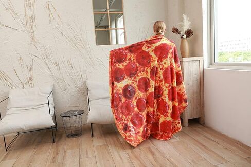 Soft Pizza Blanket for Baby,36 inches Flannel Pizza Blanket is Stylish, Wearable Wrap Blanket Funny Gifts for Baby Shower Boy Girl Creative and Versatile, Blanket Suitable for Baby in Saudi Arabia
