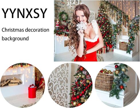 YYNXSY 7X5FT Christmas Theme Photography Background Fireplace Christmas Tree Background Picture Photo Background Newborn Holiday Room Decoration Banner Christmas Eve Party YY-3509 in Saudi Arabia