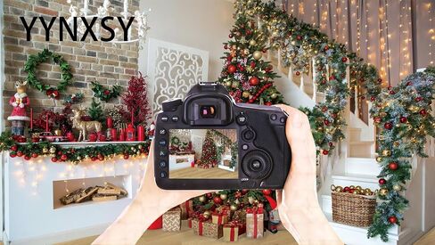 YYNXSY 7X5FT Christmas Theme Photography Background Fireplace Christmas Tree Background Picture Photo Background Newborn Holiday Room Decoration Banner Christmas Eve Party YY-3509 in Saudi Arabia