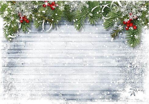 YYNXSY 8X6FT Christmas Theme Background Photography Background Holiday Wood Plank Snowflake Background Wooden Floor Christmas eve Background Home Room Decoration Background Christmas Eve YY-3504 in Saudi Arabia