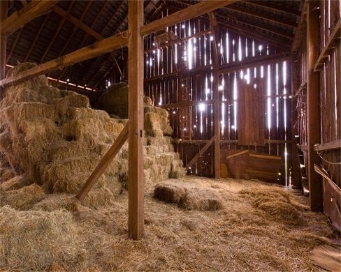 AOFOTO 7x5ft Barn Manger Scene Backdrop Rustic Wooden Farmhouse Interior Straw Stack Hay Bales Christmas Nativity Photography Background Newborn Birth of Jesus Christ in Stable Photo Studio Props in Kuwait