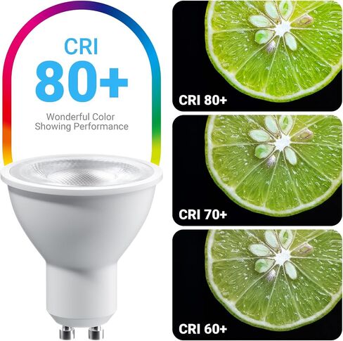GU10 LED Bulbs Dimmable, Light Bulb 6500K Daylight White, 630LM LED Spotlight Bulb 7W(50W Halogen Equivalent) Track Lighting Bulb for Kitchen, Range Hood, Bedroom, 6500K, 6-Pack in Saudi Arabia