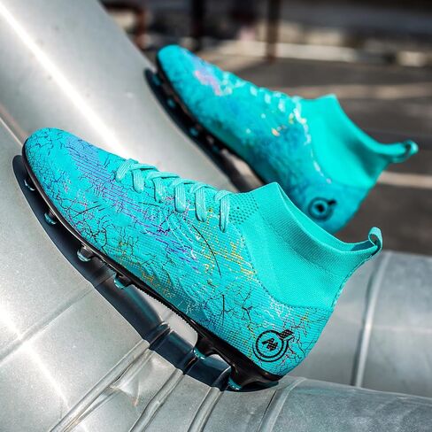 Mens Womens Soccer Cleats Youth Soccer Shoes Football Shoes High-Top Football Cleats Outdoor/Indoor Athletic Shoes Sneakers in Saudi Arabia