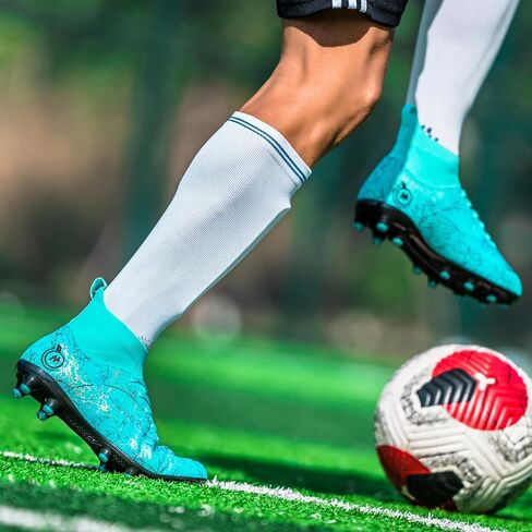 Mens Womens Soccer Cleats Youth Soccer Shoes Football Shoes High-Top Football Cleats Outdoor/Indoor Athletic Shoes Sneakers in Saudi Arabia
