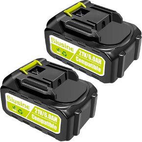 21V 6.0Ah Battery Replacement for Makita 18V Battery BL1860B BL1850B BL1840B BL1830B BL1815B Compatible with Makita Cordless Power Tools - 2 Pack