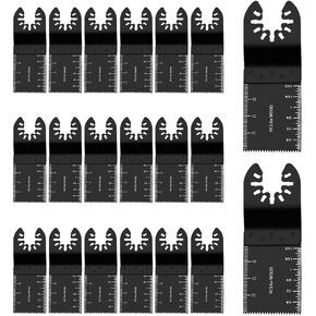 Oscillating Saw Blades, Wood Oscillating Multifunctional Quick Release Saw Blades, Universal Multi-Tool Cutting High-Carbon Steel Kit Fits for Dewalt, Porter Cable, Rockwell and More (20pcs)