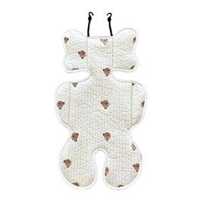 infants Car Seat Insert , infants Infants adjust heads Support Safety Pillow and Soft infants Stroller Seat Cushion Breathable Pure Cotton Infant Car Seat heads Neck Body Support (Bear)