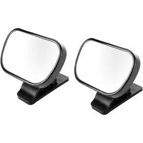 Pack of 2 NUZAMAS Car Rear Mirror for Back Seat – Safest Car Seat Mirror, Clear view, Shatterproof, 360 Degree Adjustable Rear View Mirror to See Rear Facing Infants, Kids, Babies and Newborn
