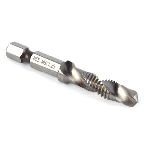 Tap, 1/4" Hand Tap Hex Shank Drill Bits, Combination Drill and Tap Bit Hand Tools for Wood Drilling, Soft Metal, Aluminum, Iron