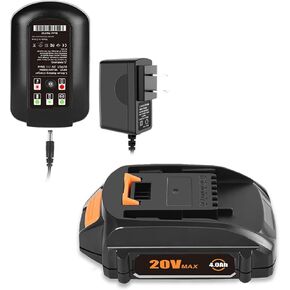 SKYON 20V 4.0Ah WA3575 Battery Replacement for 20V 2.0Ah WA3525 WA3575 1.5Ah WA3520 Lithium Compact Battery Compatible with Worx WG163 WG261 WG170 WG545 WX176L WG320 20 Volt Power Tools Battery