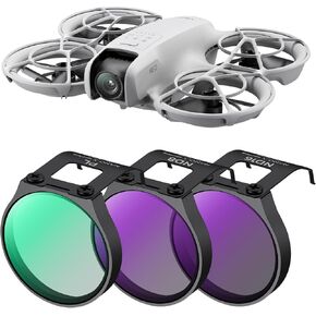 K&F Concept ND & CPL Filter Set Compatible with DJI NEO, 3-Pack CPL, ND8, ND16 Polarizer Neutral Density Drone Lens Filter, Multi-Coated HD Optical Glass/Aluminum Frame