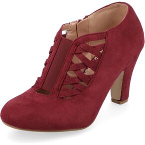 Journee Womens Piper Inside Zip Block Heel Booties