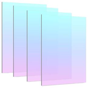 6 Packs Colored Acrylic Sheets 1/8 Thick Colored Plastic Sheets 8x12 Inch Acrylic Sheets for Laser Cutting Translucent Laser Shielding Acrylic Sheet Clear Colored Plastic