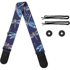 FOR U DESIGNS Guitar Straps Adjustable Shoulder Strap for Bass Acoustic Electric Guitars,Leather Ends & Polyester