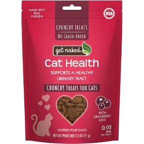 Get Naked Urinary Health Crunchy Treats For Cats, Cranberries, (1 Pouch), 2.5 Oz