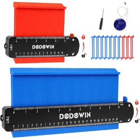 dodowin Contour Gauge 2 Pieces, Gifts for Men Husband Dad Him, Profile Outline Shape Duplicator for Tile Laying Carpenter, Woodworking Tools for Flooring, Anniversary Birthday Gift ldea, Home Gadget