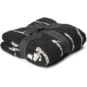 Barefoot Dreams, Unisex, CozyChic® Alphabet Stroller Blanket (Infant), Carbon/Cream, Baby