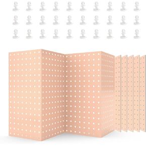 HUHOLE Metal Peg board, Black Pegboard, 32" X 32", Pegboard Wall Organizer, Peg Boards for Walls, Ideal Pegboard Tool Organizer for Gaming, Garage, Craft Room, Workshop