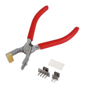 Leather Hole Punch Tool, 4mm Silent Leather Hole Punch Stitching Hand Pliers Leather Craft Tool for Belts, Straps, Saddles, Shoes, DIY Home Leather Plier Stitching Punch